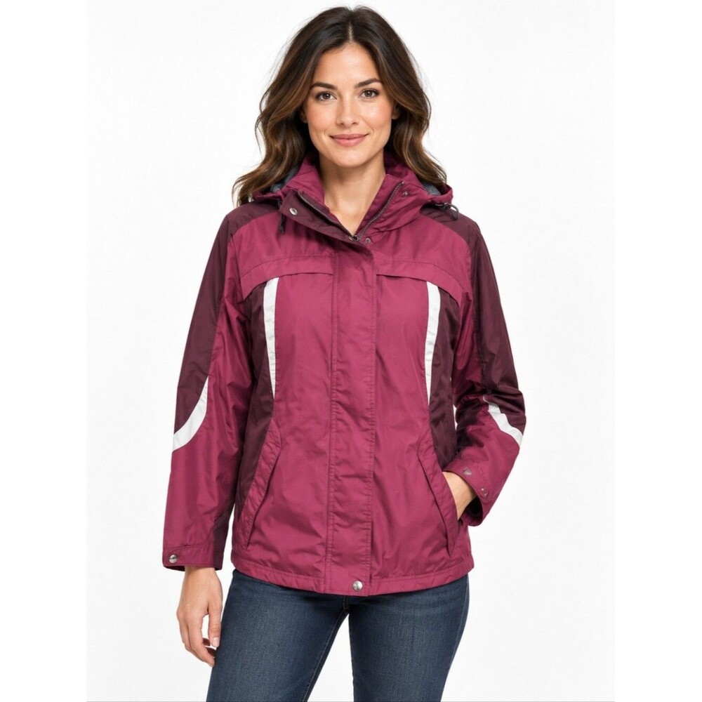 St. John's Bay women's hooded outdoor windbreaker sports jacket coat, MP